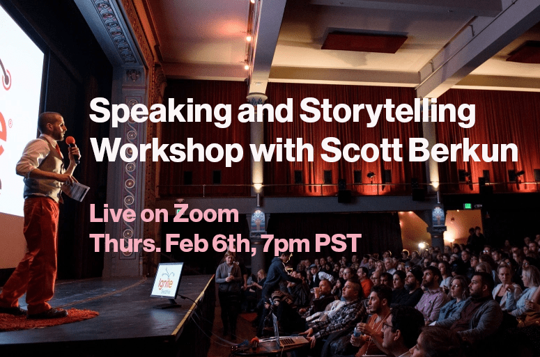 Free speaking workshop: Thurs. Feb 6th, 7pm&nbsp;PST